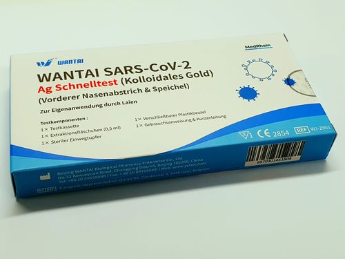 WANTAI SARS-CoV-2 ag Schnelltest (kolloidales gold) mit CE2854, 1 Stück